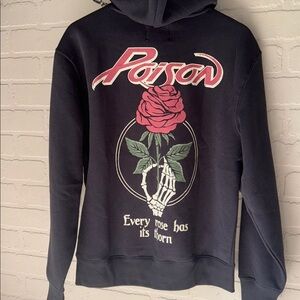 Poison Band sweatshirt heavy metal rock NeW gray every rose has its thorn